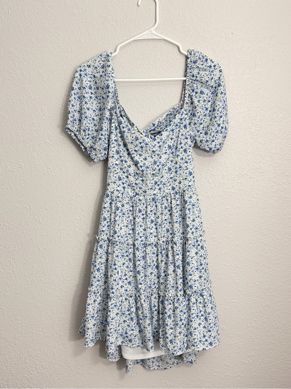 Altar'd State Blue and White Floral Mini Dress